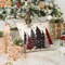Red and Black Merry Christmas Trees Snowflake Throw Pillow Cover, 18 x 18 Inch Seasonal Winter Holiday Cushion Case Decoration for Sofa Couch